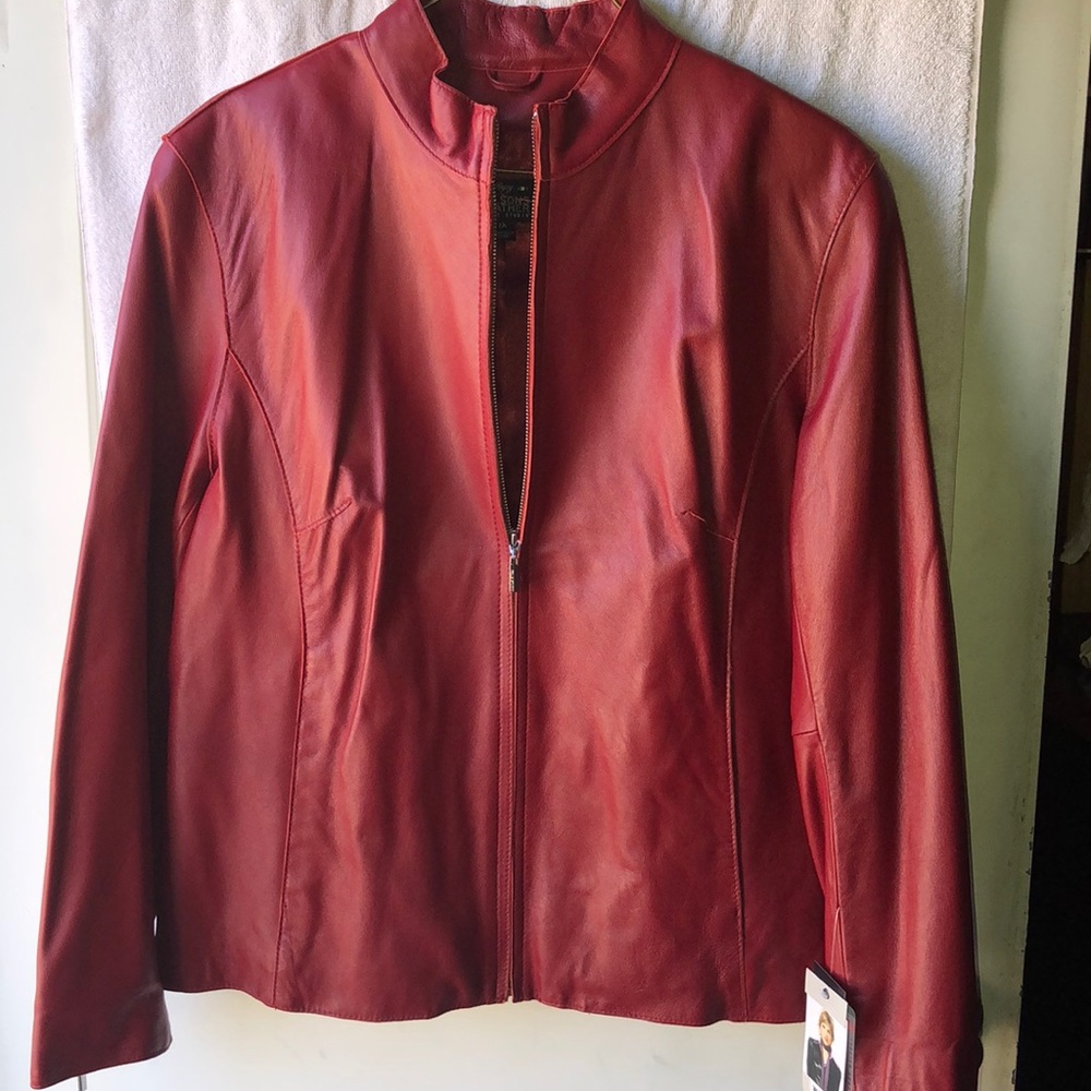 Wilsons Red Leather Jacket - Picture 1 of 7